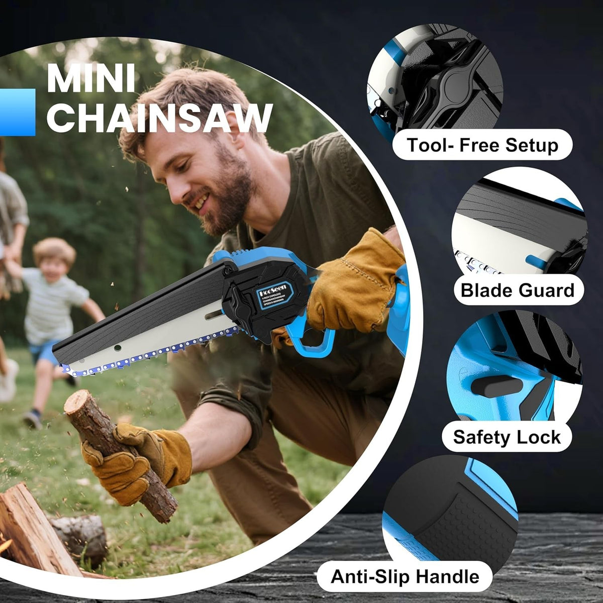 TrimForce™ 6-Inch Cordless Mini Chainsaw