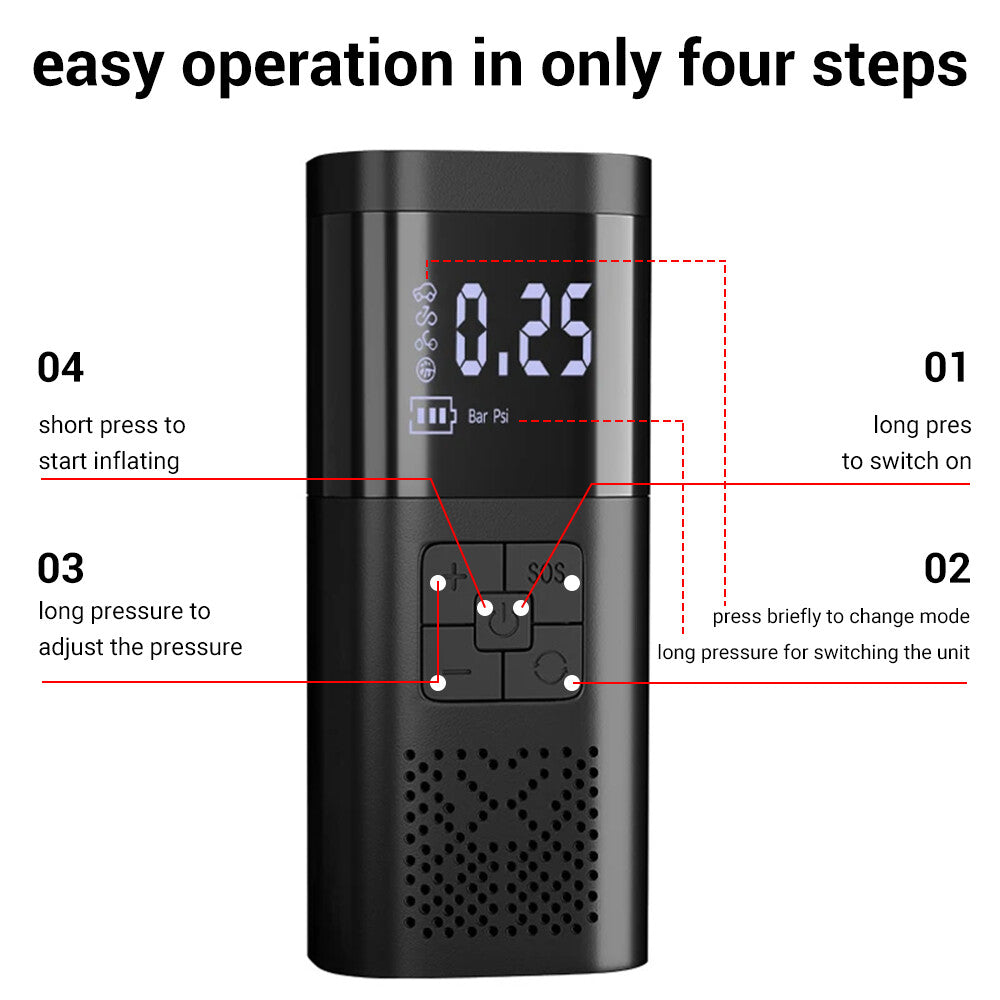AeroPump™ 12V Cordless Tyre Inflator